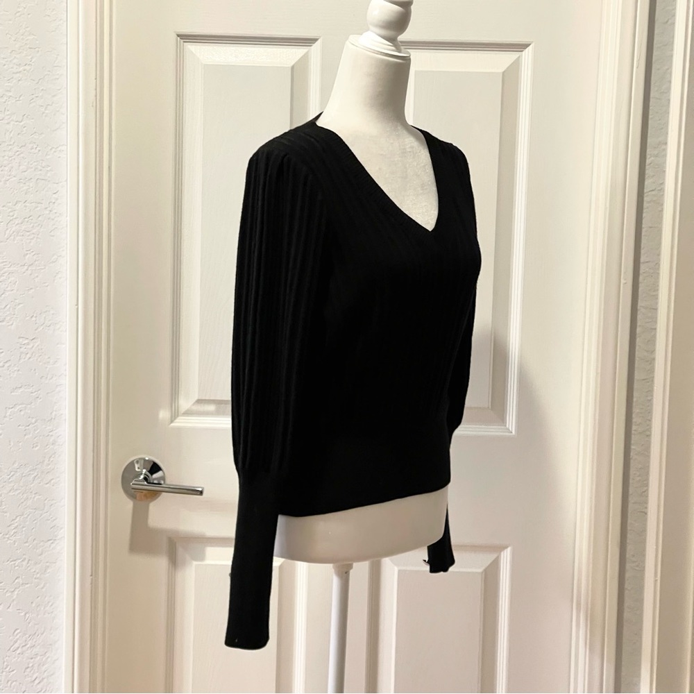Truth by Republic Black Textured Wool Blend Pullover Sweater Size M - Picture 3 of 16